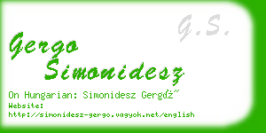 gergo simonidesz business card